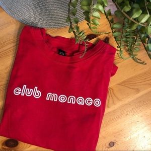 Club Monaco red t-shirt